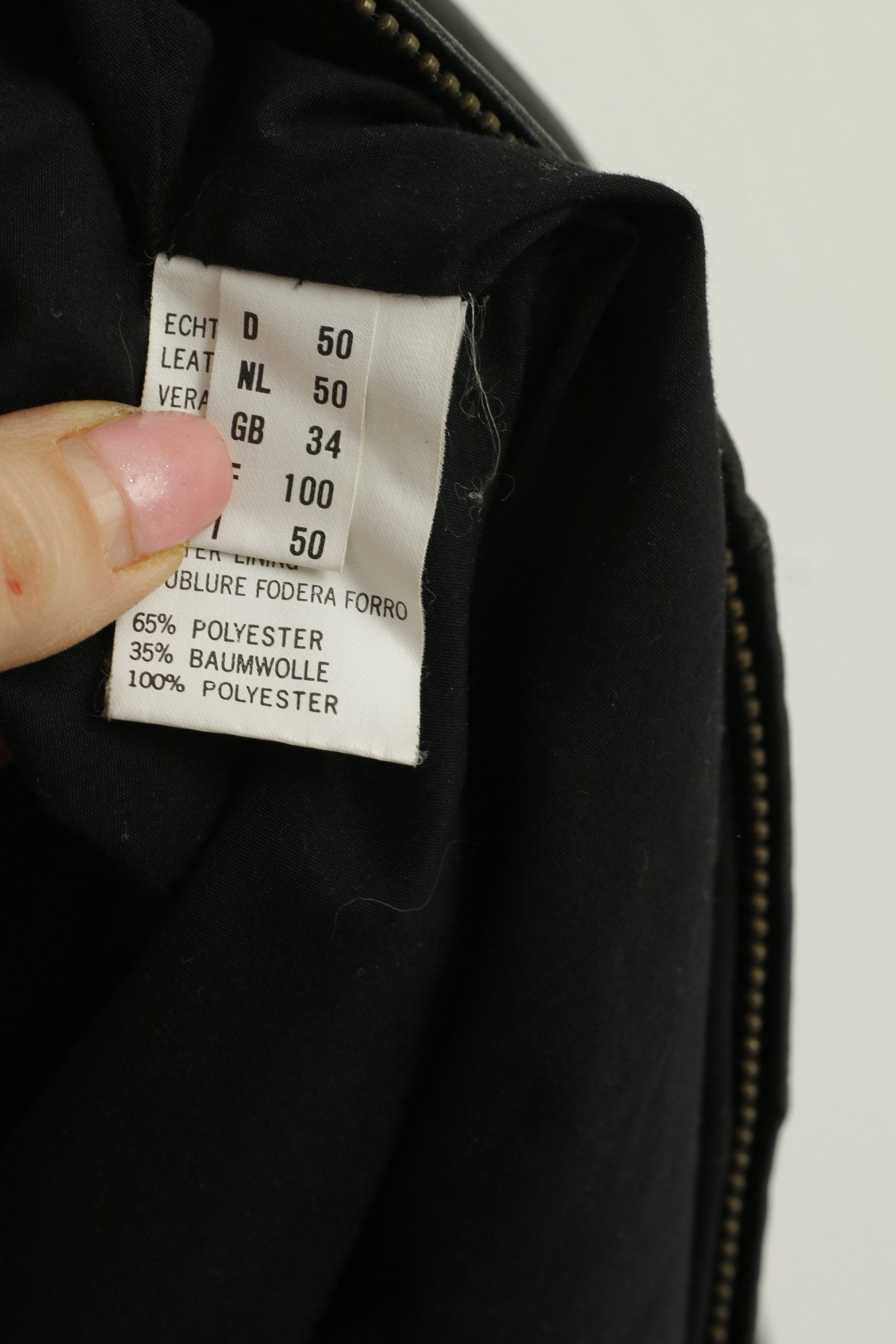 Vintage Offset Wear Men L Jacket Black Leather Soft Pilot 0496 Size US L / EU 52-54 / 3 - 6 Thumbnail