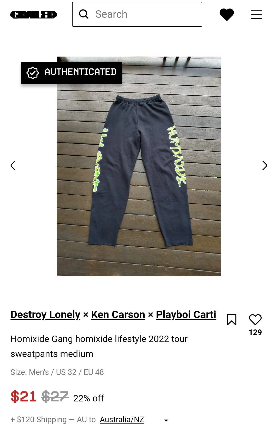 HXG Homixide Gang homixide lifestyle 2022 tour sweatpants medium Size US 32 / EU 48 - 21 Thumbnail