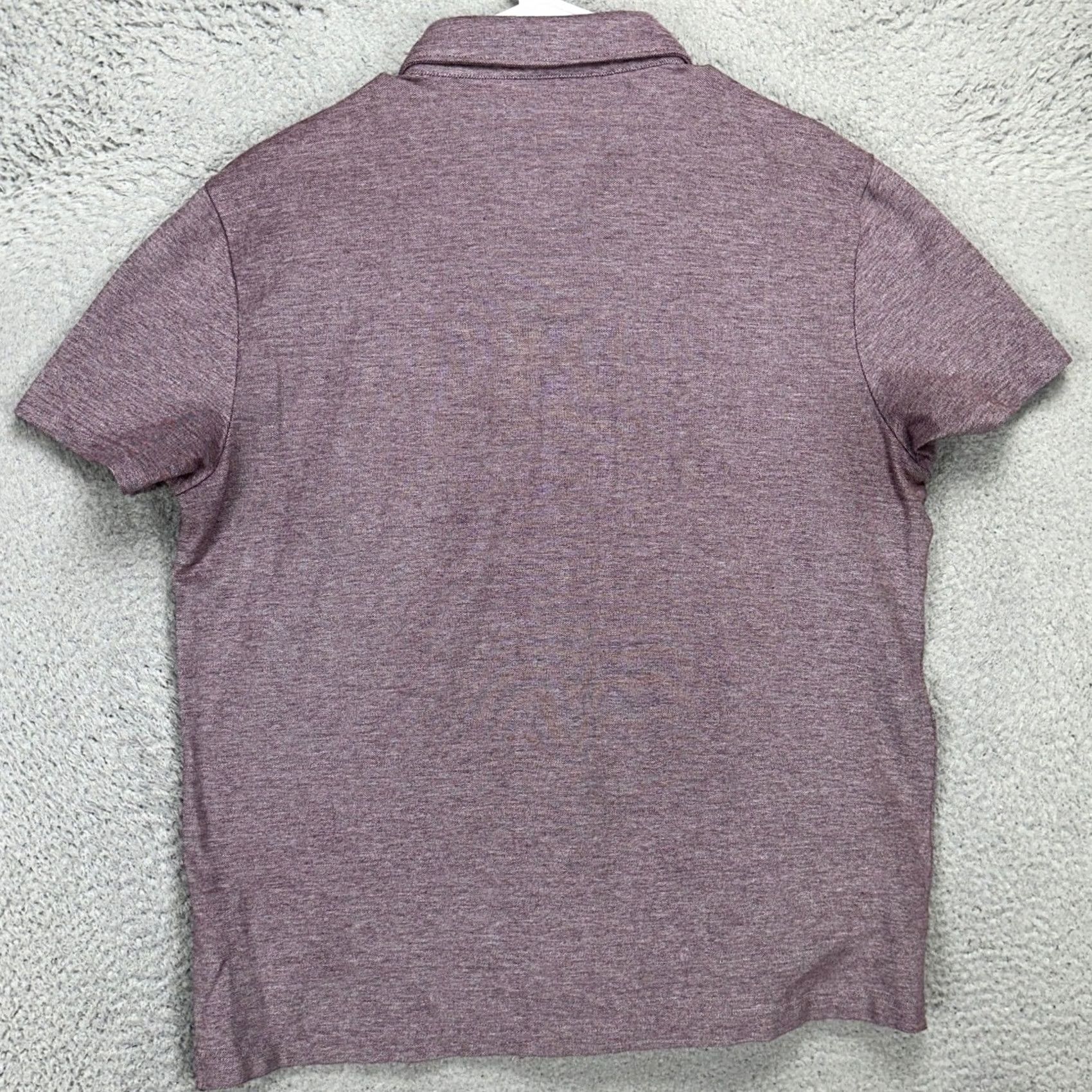 Banana Republic VINTAGE Banana Republic Polo Shirt Mens Large Maroon Rugby Performance Pique Short Sleeve Shirt Size US L / EU 52-54 / 3 - 3 Thumbnail
