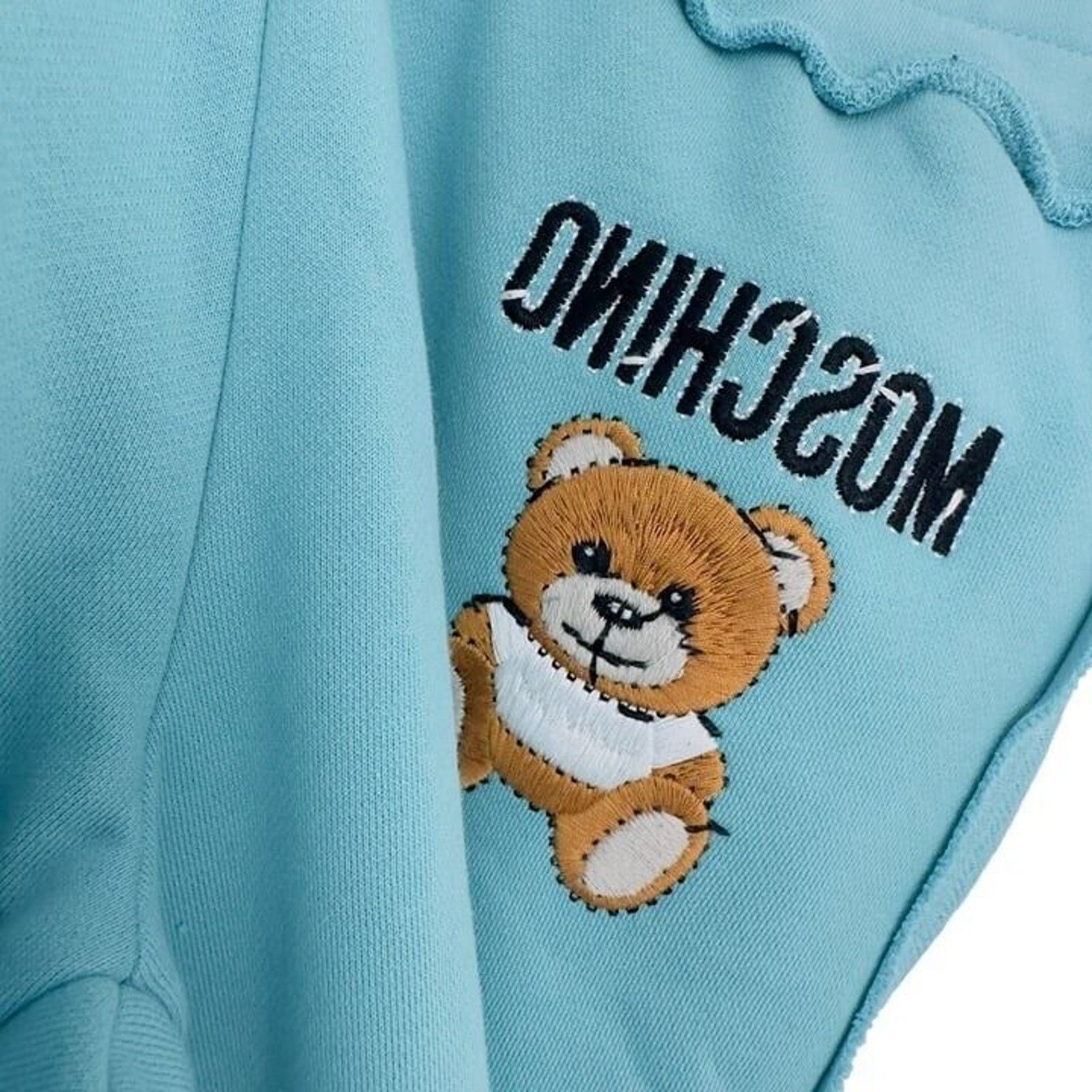 Moschino Moschino Logo Bear Jogger Blue Pants Size 32" / US 10 / IT 46 - 4 Thumbnail