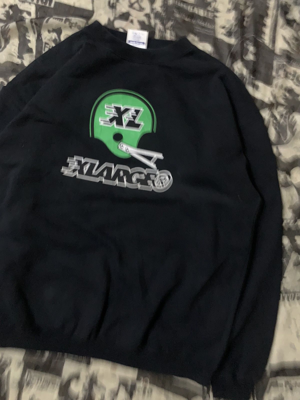 X-LARGE 💥Vintage 90s XLarge Helmet Sweatshirt Size US L / EU 52-54 / 3 - 2 Thumbnail