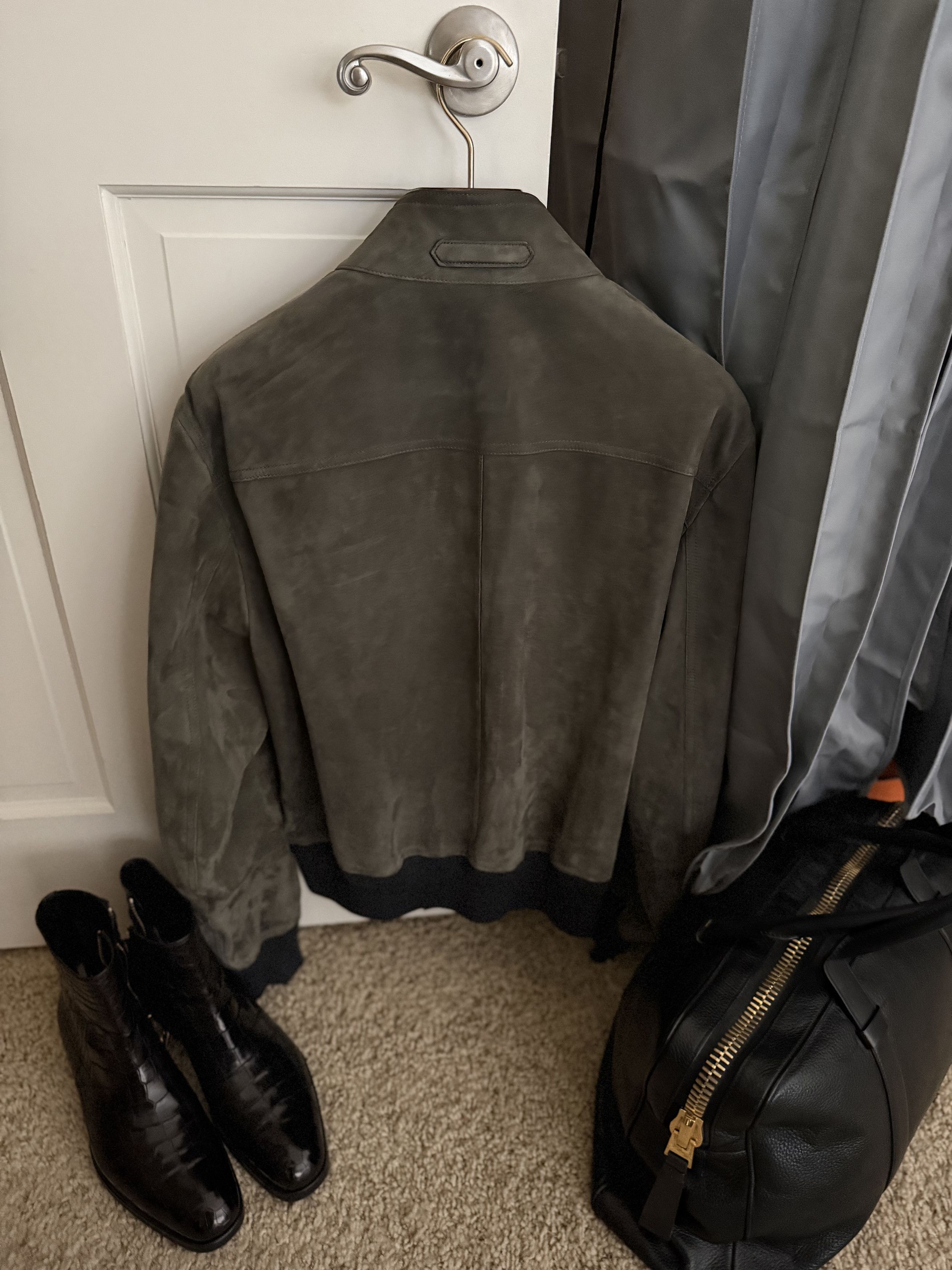 Tom Ford Fits 52, Coveted Rare $6,300 w/tax TOM FORD Suede Jacket, Size US XL / EU 56 / 4 - 14 Thumbnail