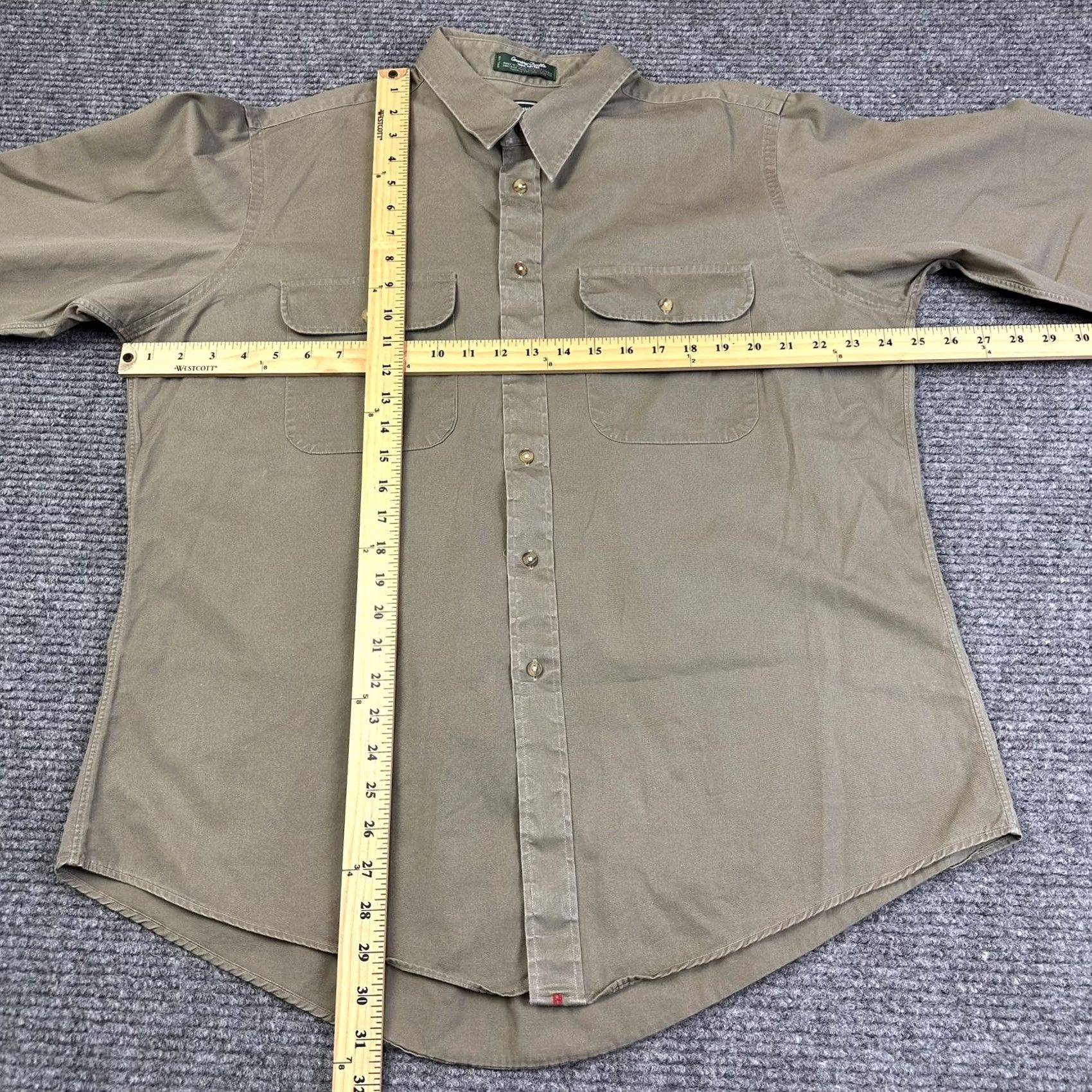 Vintage VINTAGE The Hathaway Shirt Button-Up Shirt Mens 17.5 34-35 100% Cotton Green Long Sleeve Size US XXL / EU 58 / 5 - 4 Thumbnail