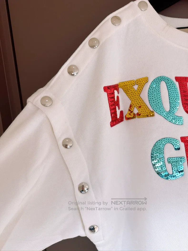 Gucci Gucci Sequin colourful letter loose sweatshirt Size US XS / EU 42 / 0 - 2 Thumbnail