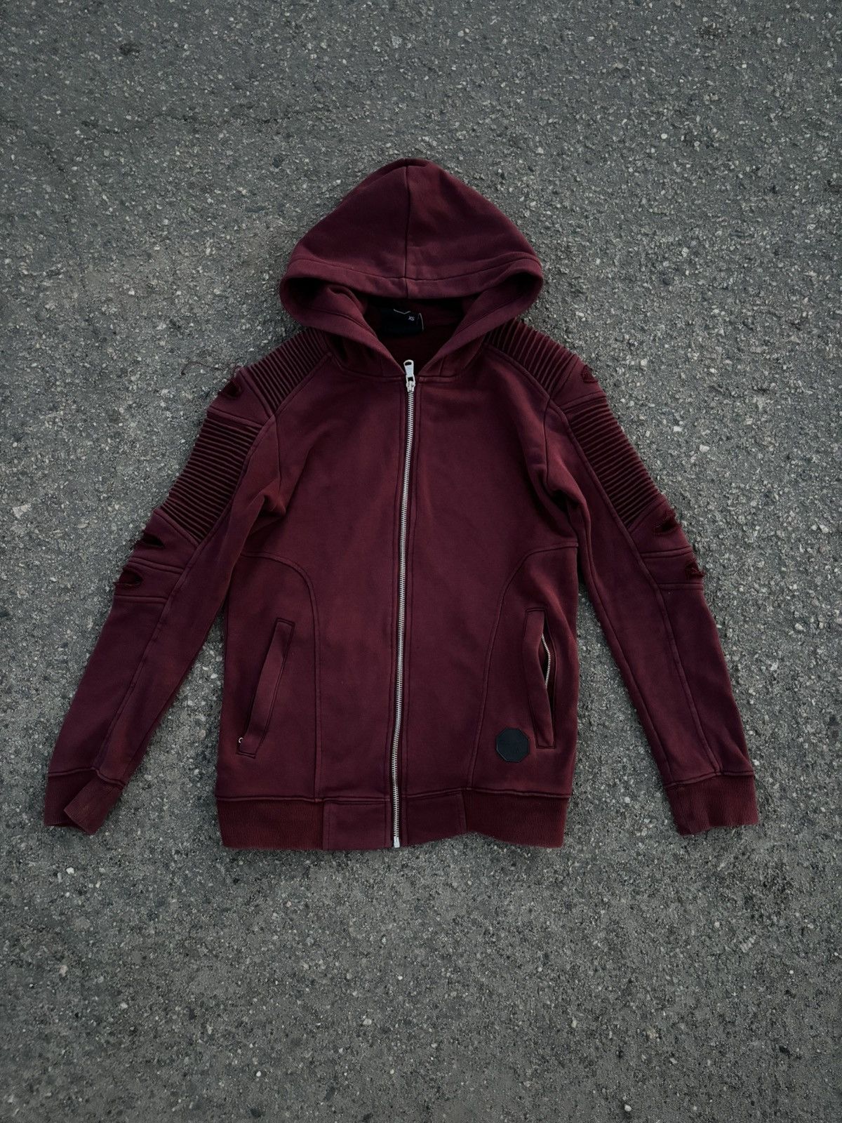 Designer × Vintage Y2k Project X Paris burgundy neoprene jacket Size XS / US 0-2 / IT 36-38 - 1 Thumbnail