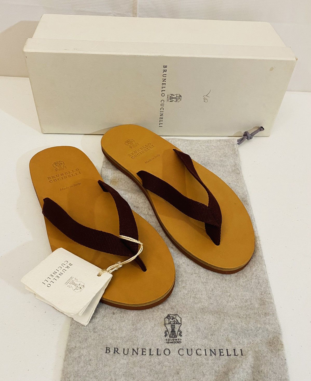 Brunello Cucinelli Brunello Cucinelli 🇮🇹 Dk Red Kanvas Resort Pool Sandal 39 New Size US 9 / IT 39 - 1 Thumbnail