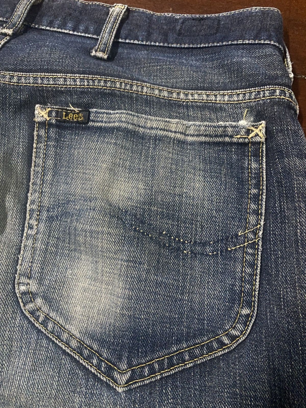Lee VINTAGE LEE RIDERS SELVEDGE RUSTY MUDWASH DISTRESSED DENIM Size US 35 - 21 Thumbnail