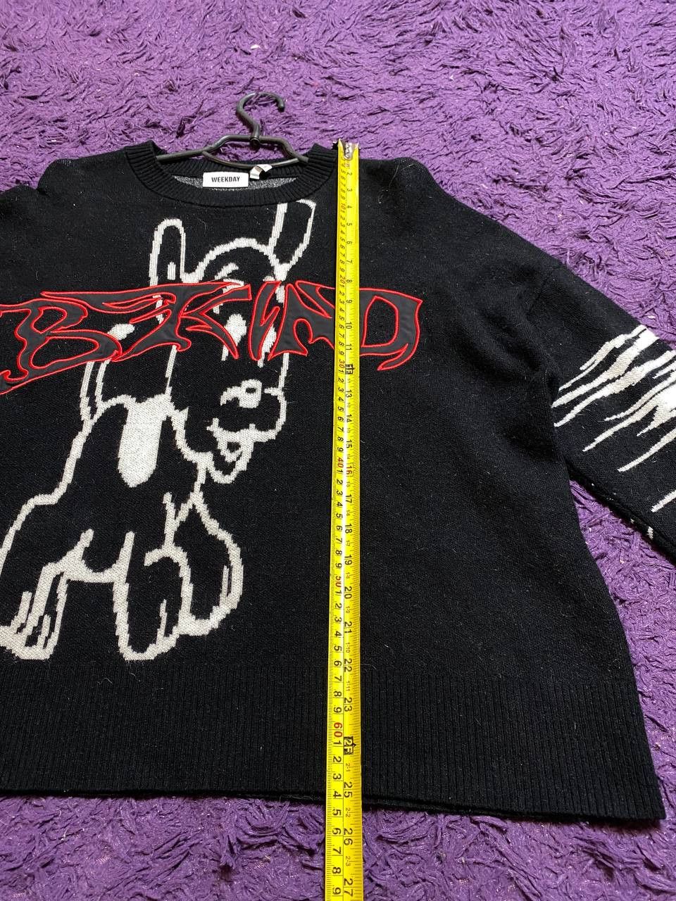 Weekday Big Print WEEKDAY Y2K Black Sweatshirt Avant-Garde Size US XS / EU 42 / 0 - 9 Thumbnail