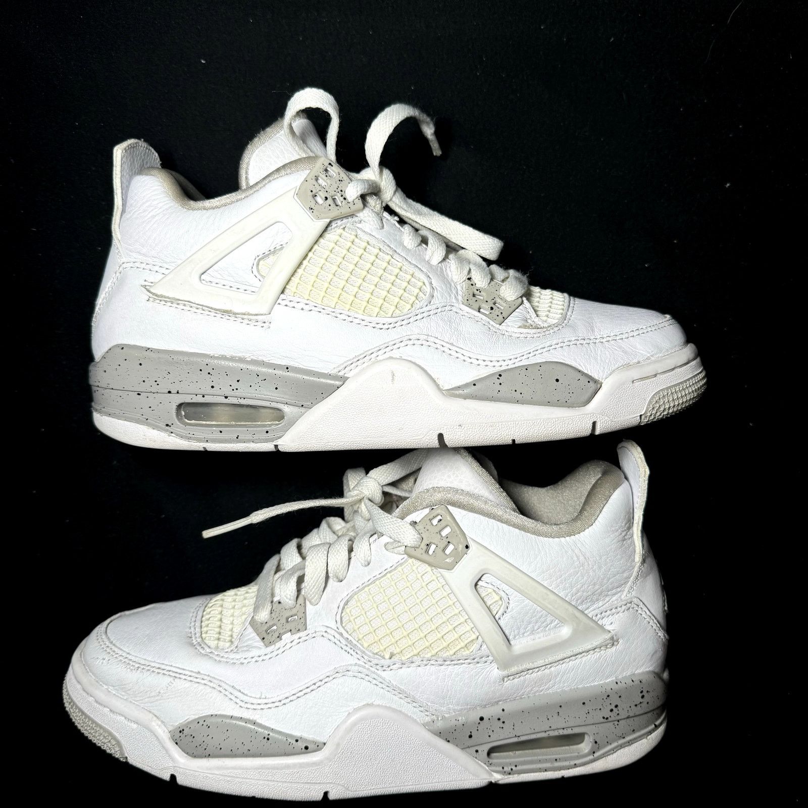 Jordan Brand × Nike Size 6.5 - Nike Air Jordan 4 Retro GS White Oreo Men's Shoes Size US 6.5 / EU 39-40 - 3 Thumbnail
