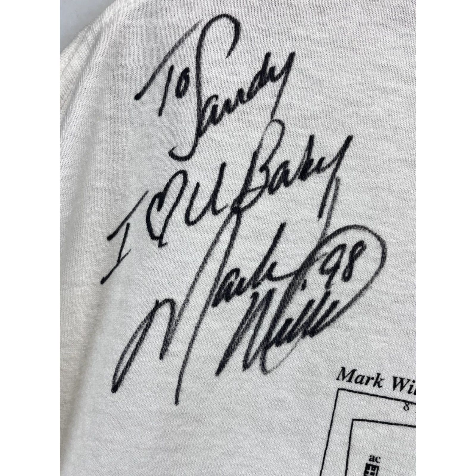 Delta VINTAGE Delta Mark Wills Shirt Adult Large White Crew Neck Signed Country Music HTF Autograph Limited Lettermans? Size US L / EU 52-54 / 3 - 4 Thumbnail