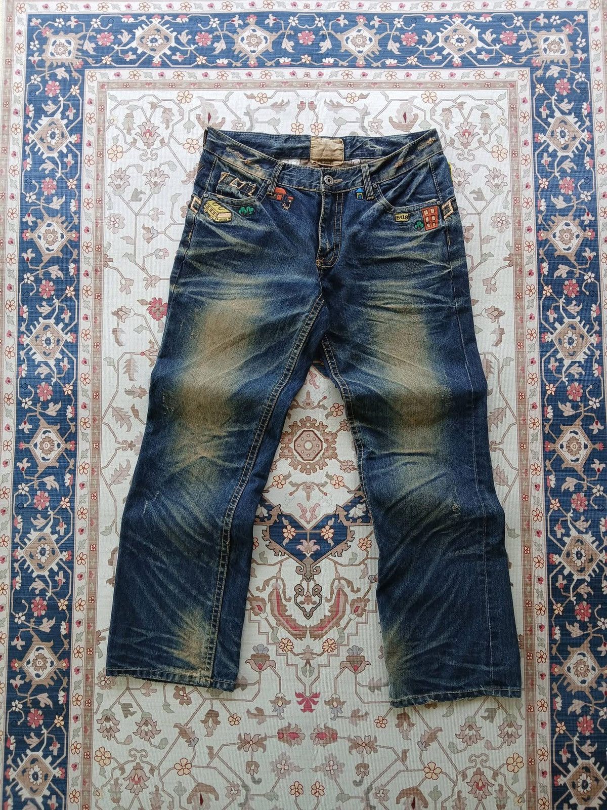 If Six Was Nine YOSHITOMO NARA LOLITA DENIM JEANS Size US 36 / EU 52 - 2 Thumbnail