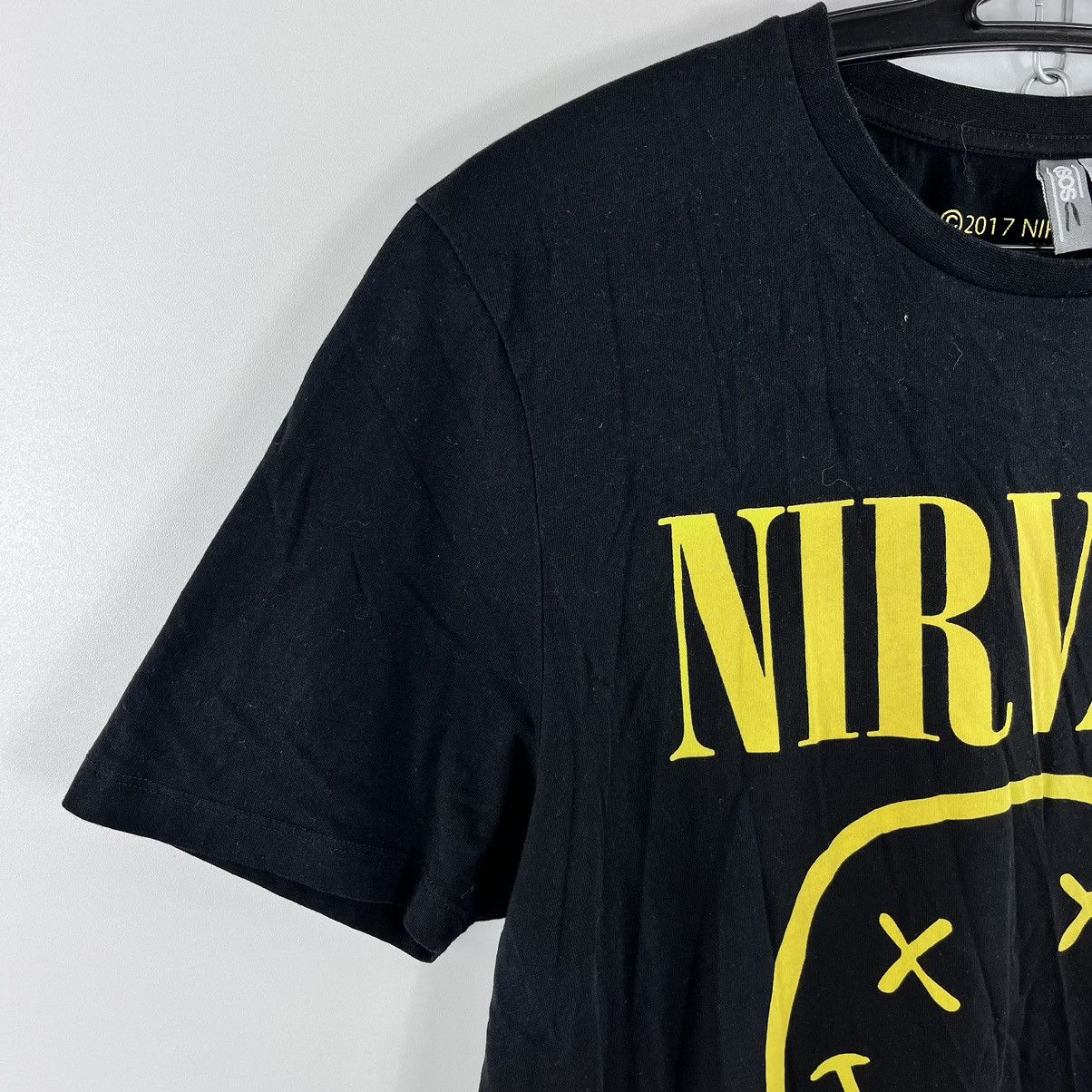 Asos × Nirvana ASOS Nirvana Rock Band T-Shirt Big Logo Smile Black Size M Size US M / EU 48-50 / 2 - 2 Thumbnail