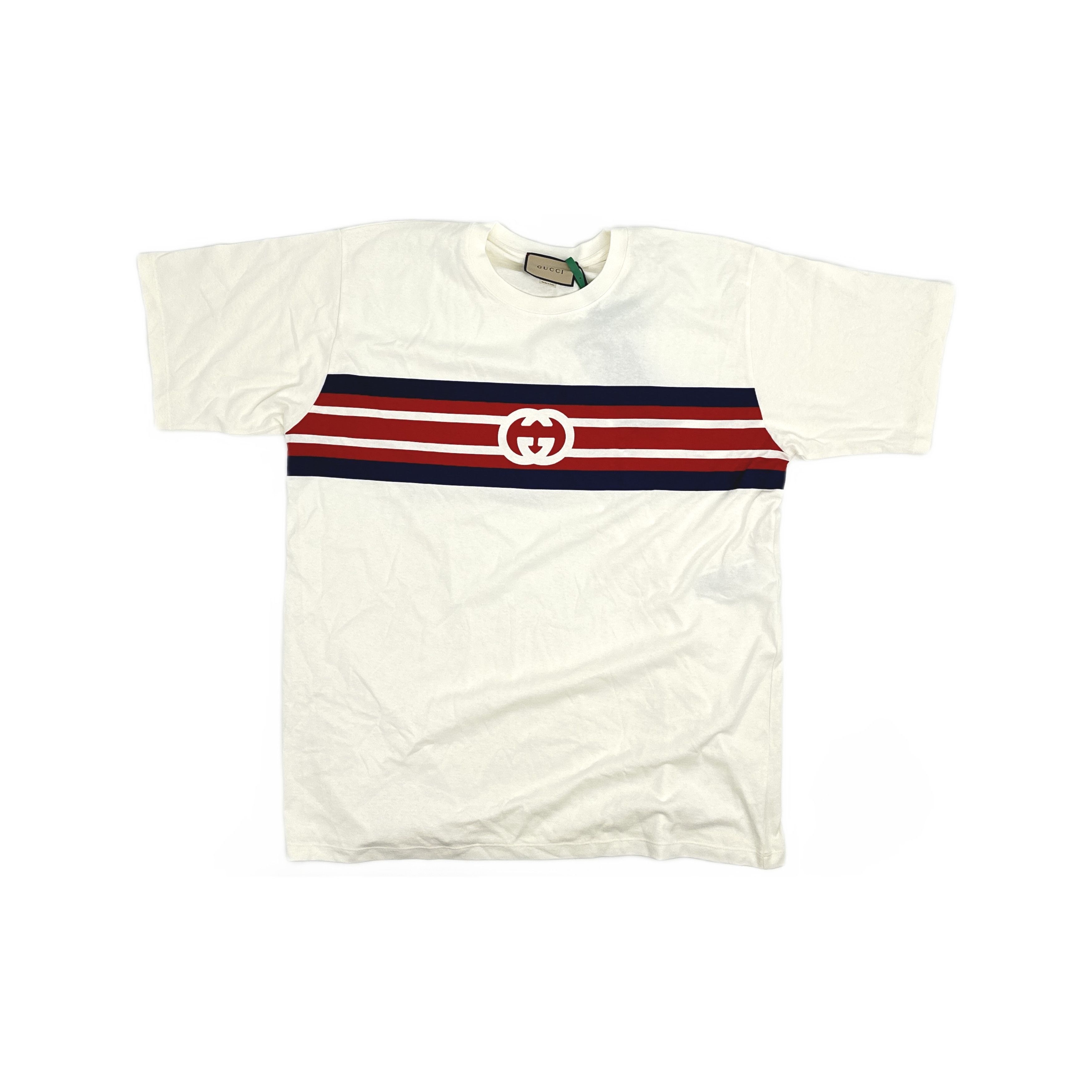 Gucci Gucci Striped Logo T-Shirt XXL Size US XXL / EU 58 / 5 - 1 Thumbnail