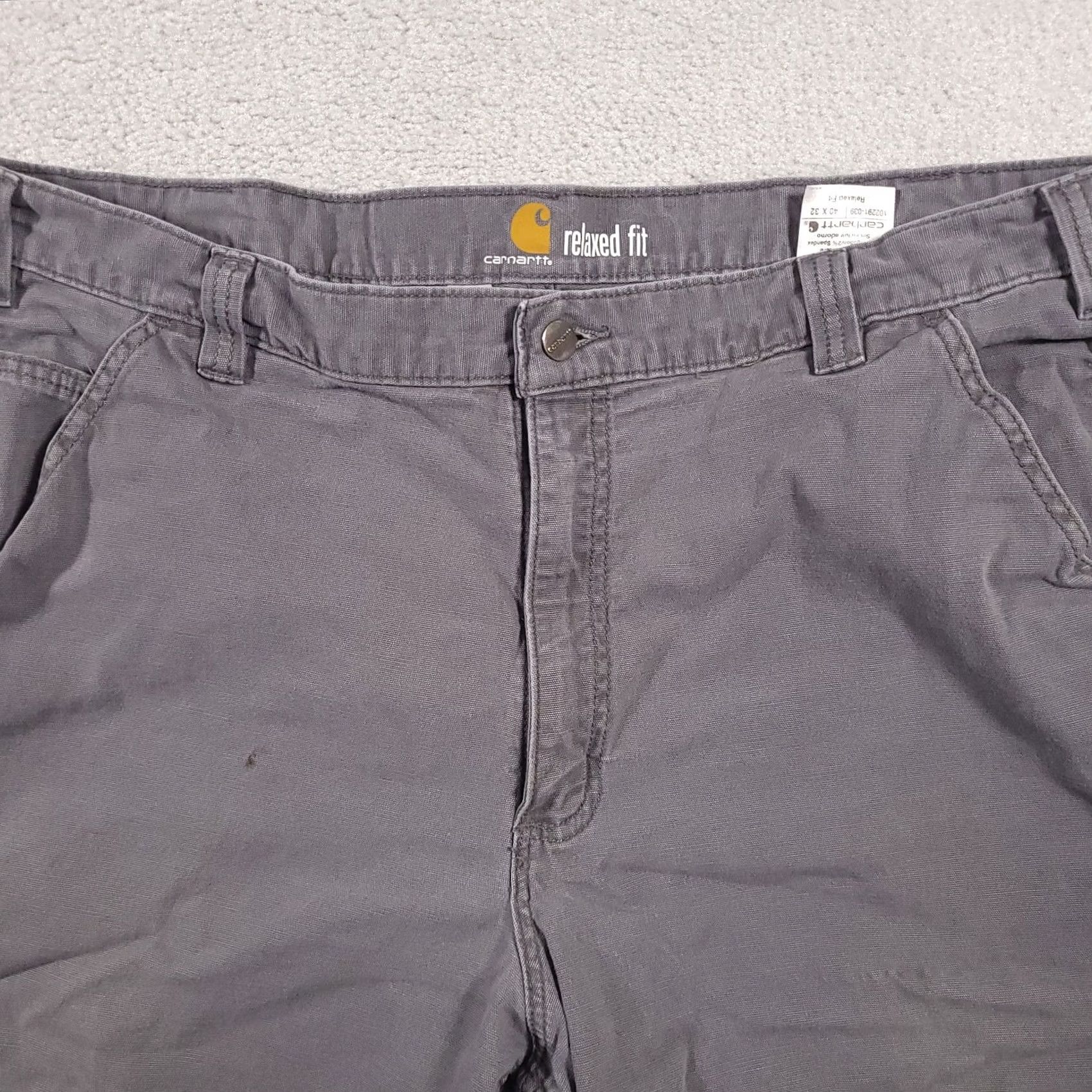 Carhartt VINTAGE Carhartt Cut Off Shorts Mens 40 Gray Relaxed Rugged Raw Hem Work Destroyed Casual 90s Mens Size US 40 / EU 56 - 3 Thumbnail