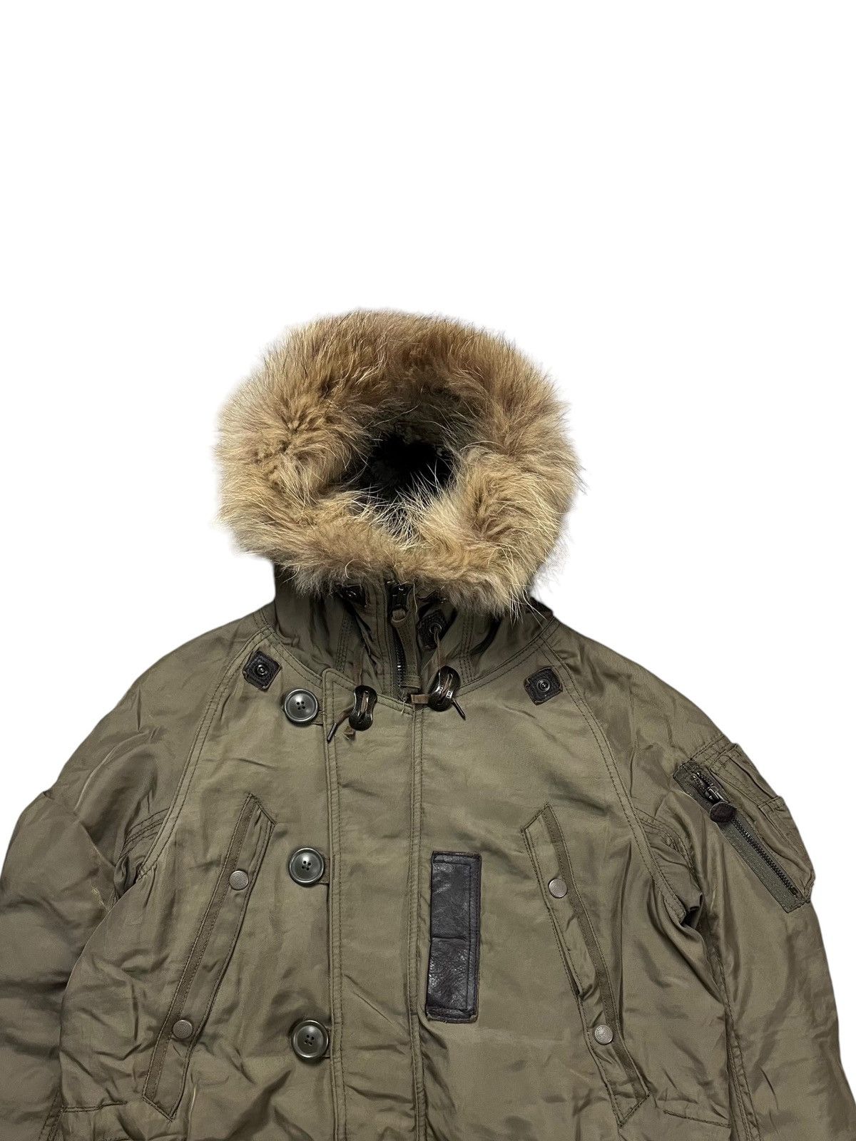 If Six Was Nine 2000s GOA - Fur Hoodie Cyber Cargo Jacket Size US M / EU 48-50 / 2 - 5 Thumbnail