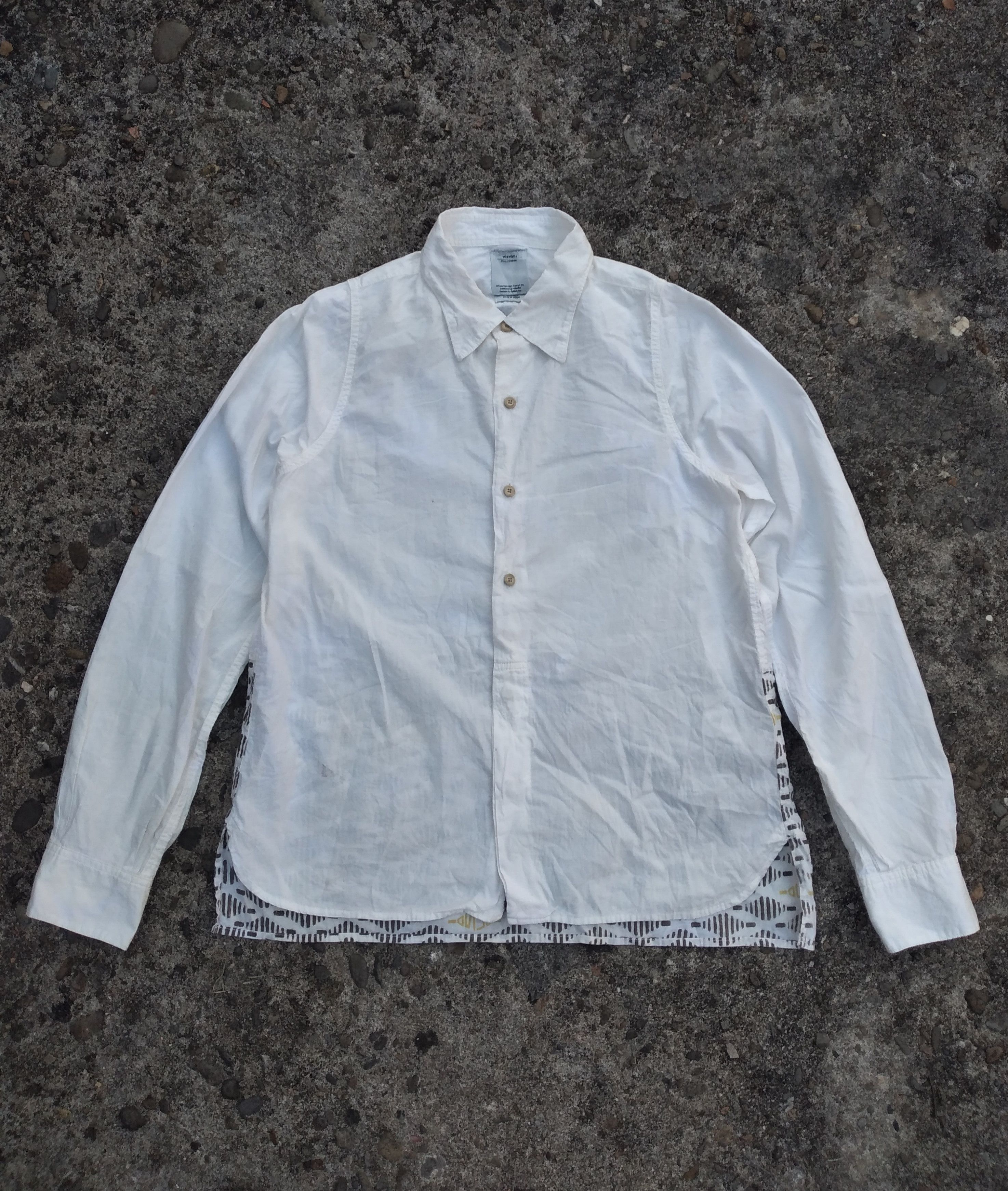 image of Visvim Lungta Stars L/s Shirt in White, Men's (Size Small)