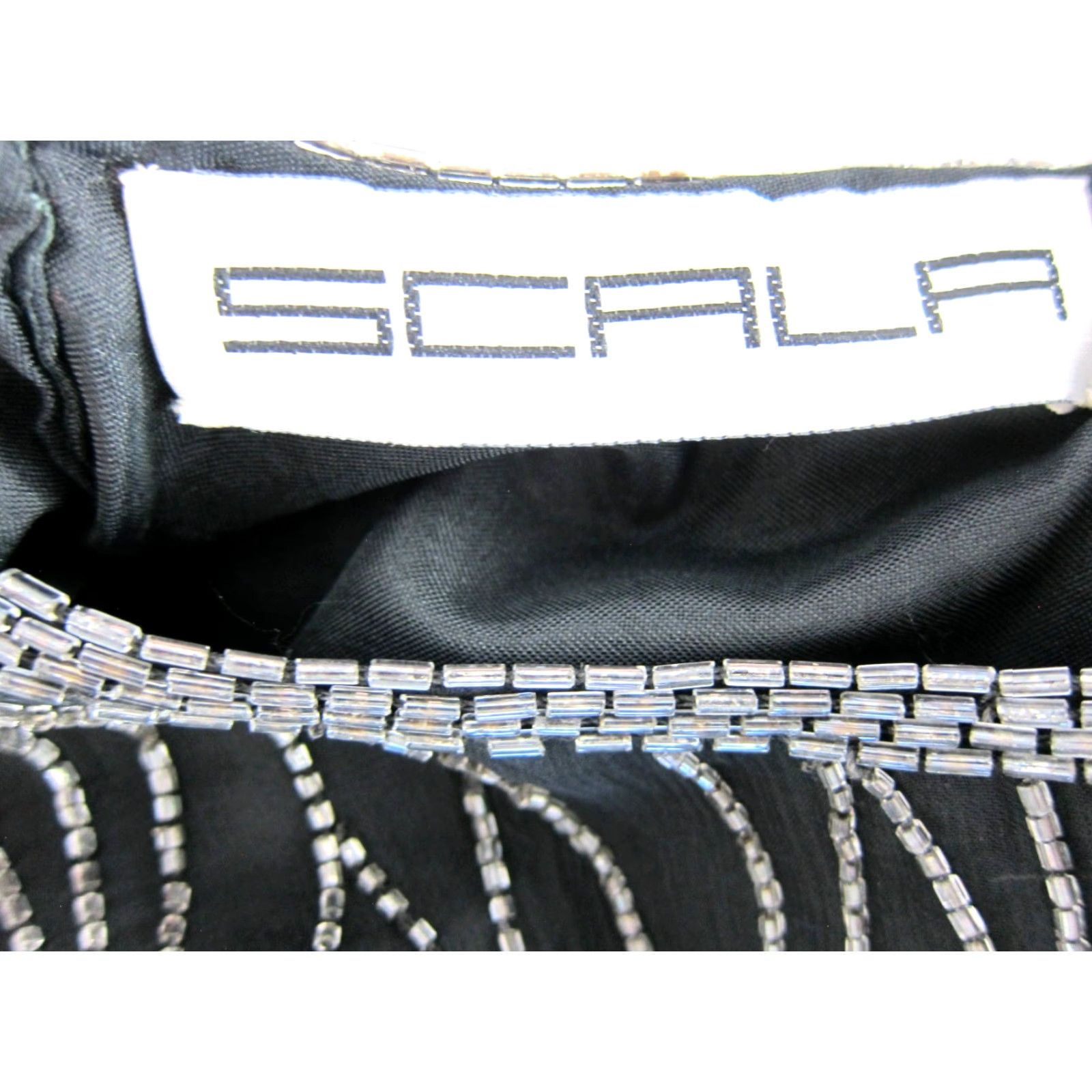 Vintage VINTAGE Scala Dress Size 10 Black Silver Sequins Beads Pearl Formal Party Size L / US 10 / IT 46 - 3 Thumbnail