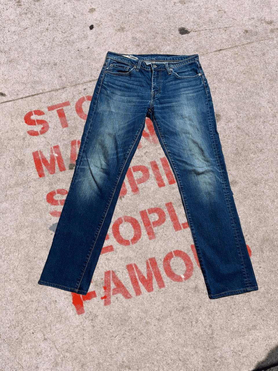 True Religion Vintage Levi's 511 Jeans Ripped Stone Wash Denim Size US 33 - 1 Thumbnail