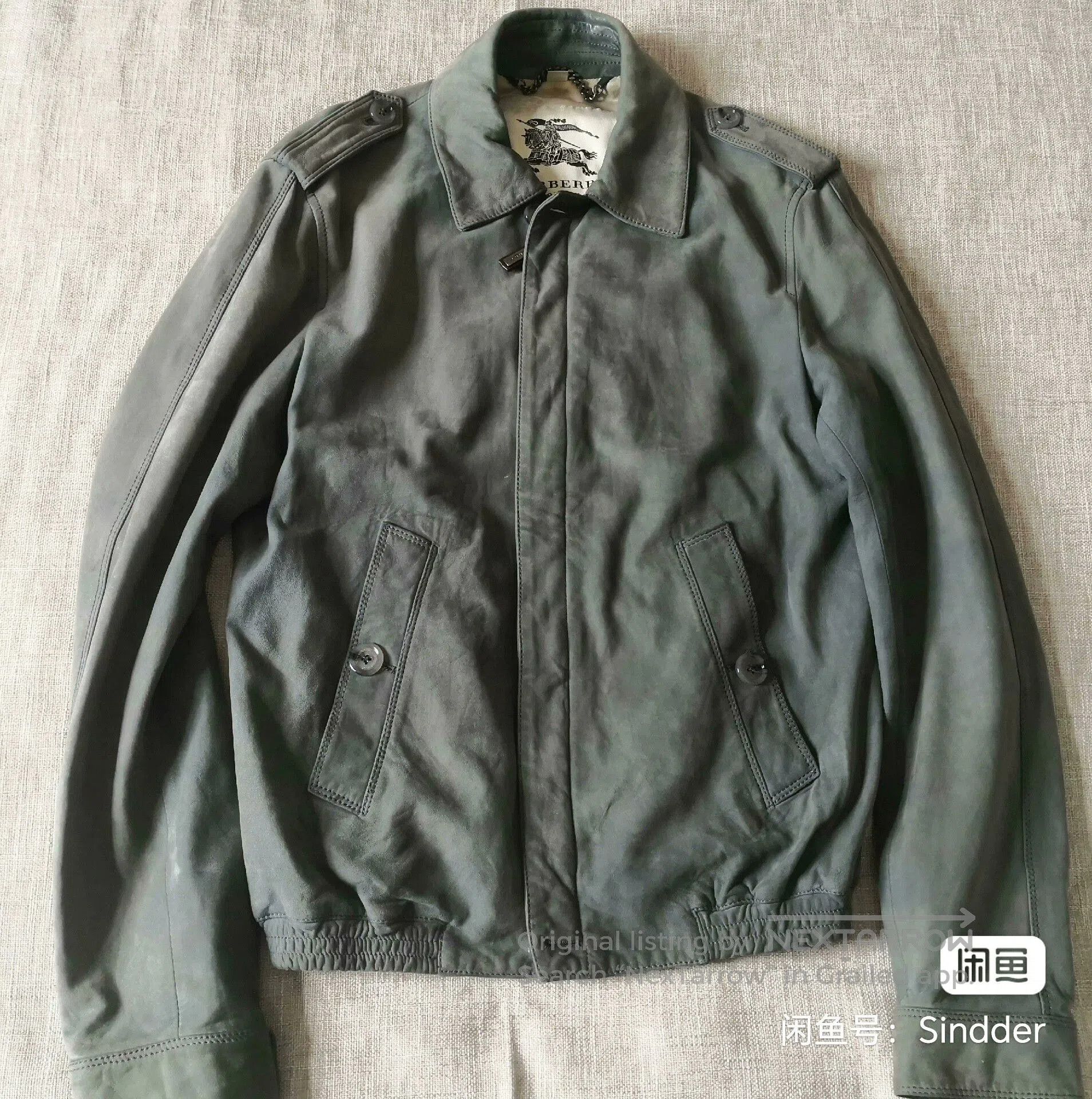 Burberry Burberry Men's Leather Jacket. Size US M / EU 48-50 / 2 - 1 Thumbnail