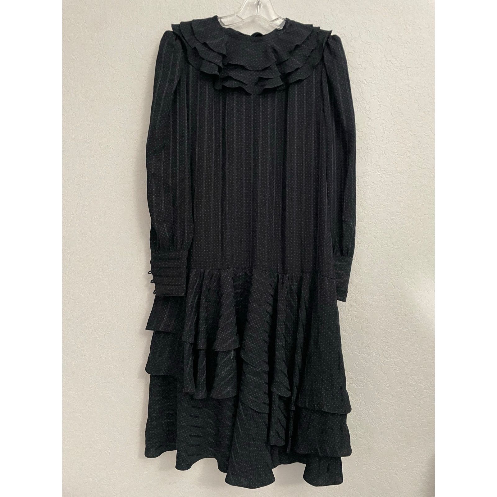 Jean Women Vintage Jean and Martin Pallant black silk dress sz 10 Size L / US 10 / IT 46 - 9 Thumbnail