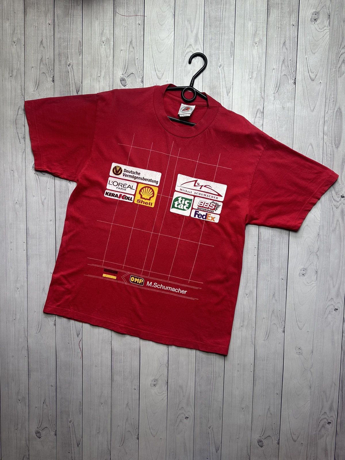 Ferrari × Marlboro × Vintage Vintage Ferrari Marlboro racing tee big logo L Schumacher Size US L / EU 52-54 / 3 - 1 Thumbnail