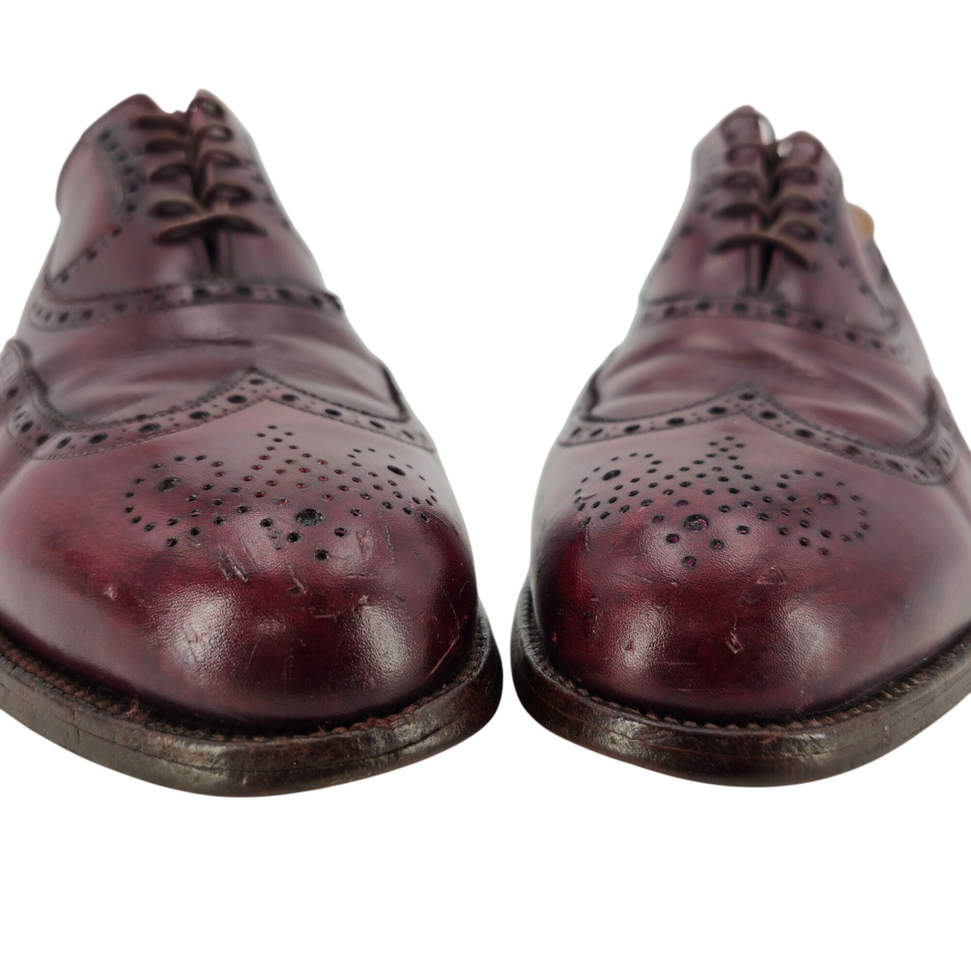 Alden Vintage Alden 929 Shortwing Dress Shoes Men size 12 Burgundy Size US 12 / EU 45 - 6 Thumbnail