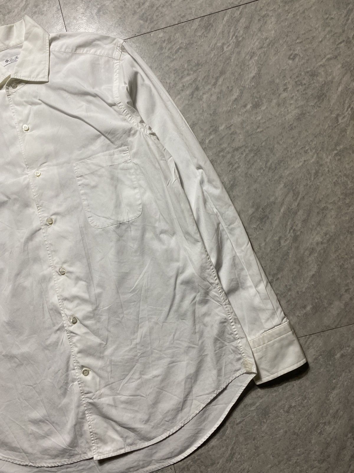 Loro Piana LORO PIANA ANDRE COTTON SHIRT OPTICAL WHITE Size US S / EU 44-46 / 1 - 5 Thumbnail