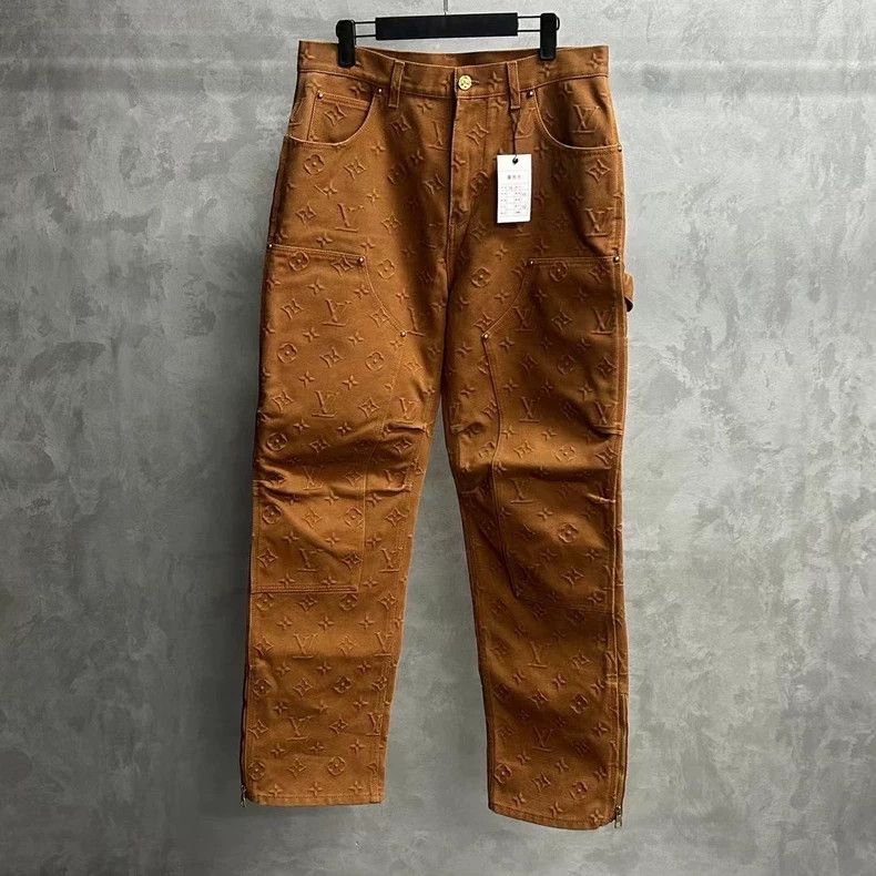 Louis Vuitton Khaki Pattern Denim Pants- DMC