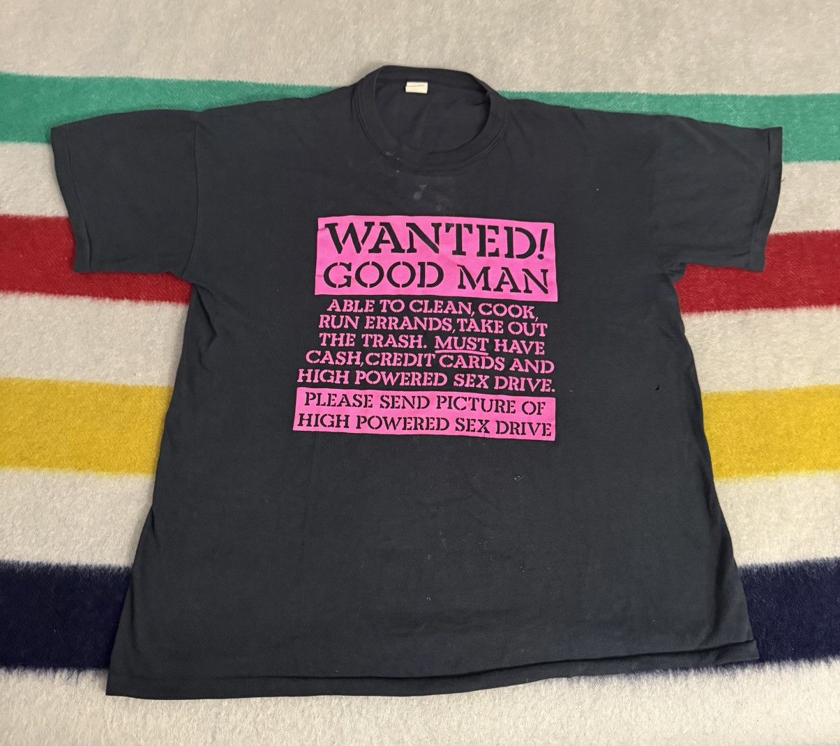 Vintage Vintage 70s Good Man Sex Drive Humor Slogan Quote Tee Small Size US S / EU 44-46 / 1 - 2 Thumbnail