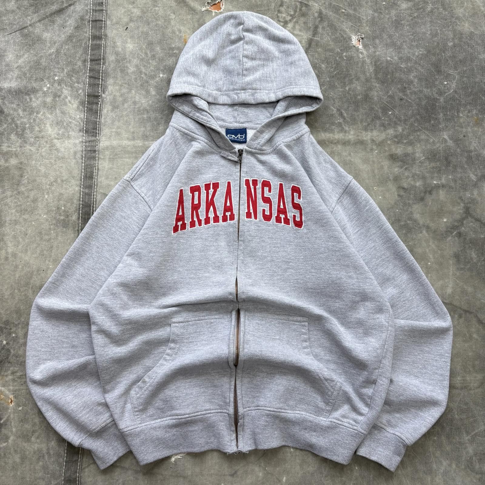 Vintage Vintage Y2K Arkansas Razorbacks Grunge Sport Full Zip Hoodie Size US M / EU 48-50 / 2 - 1 Thumbnail
