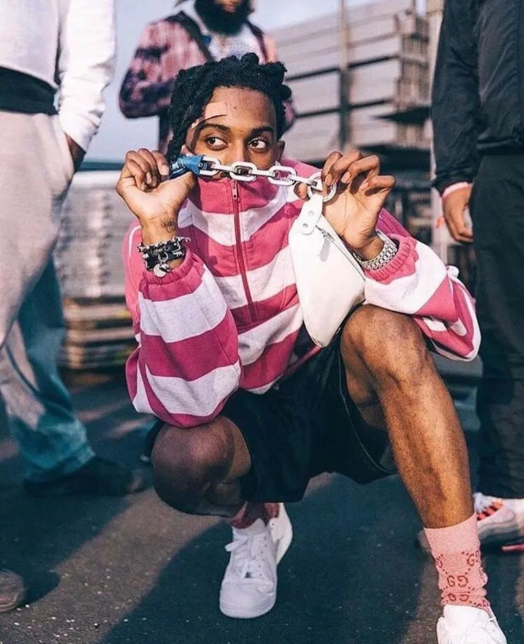 Balenciaga Balenciaga pink striped sweatshirt (playboi carti grail) Size US L / EU 52-54 / 3 - 19 Thumbnail