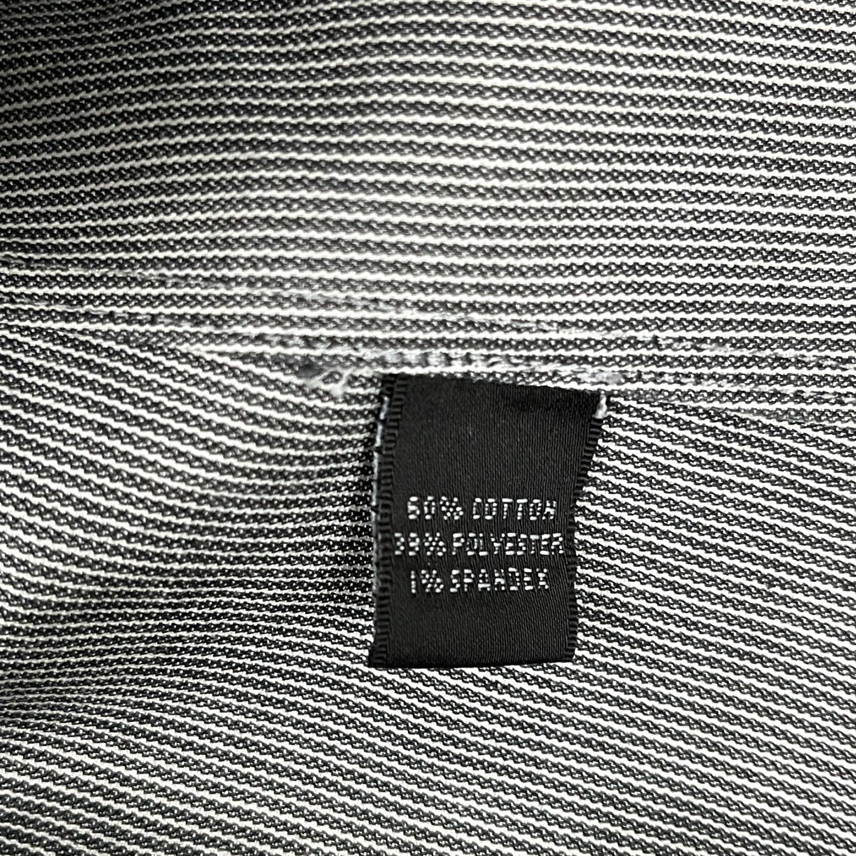 Vintage Postmarc Shirt Mens Large Slim Fit Gray Stripe Casual Work Office Button Up Size US L / EU 52-54 / 3 - 7 Thumbnail