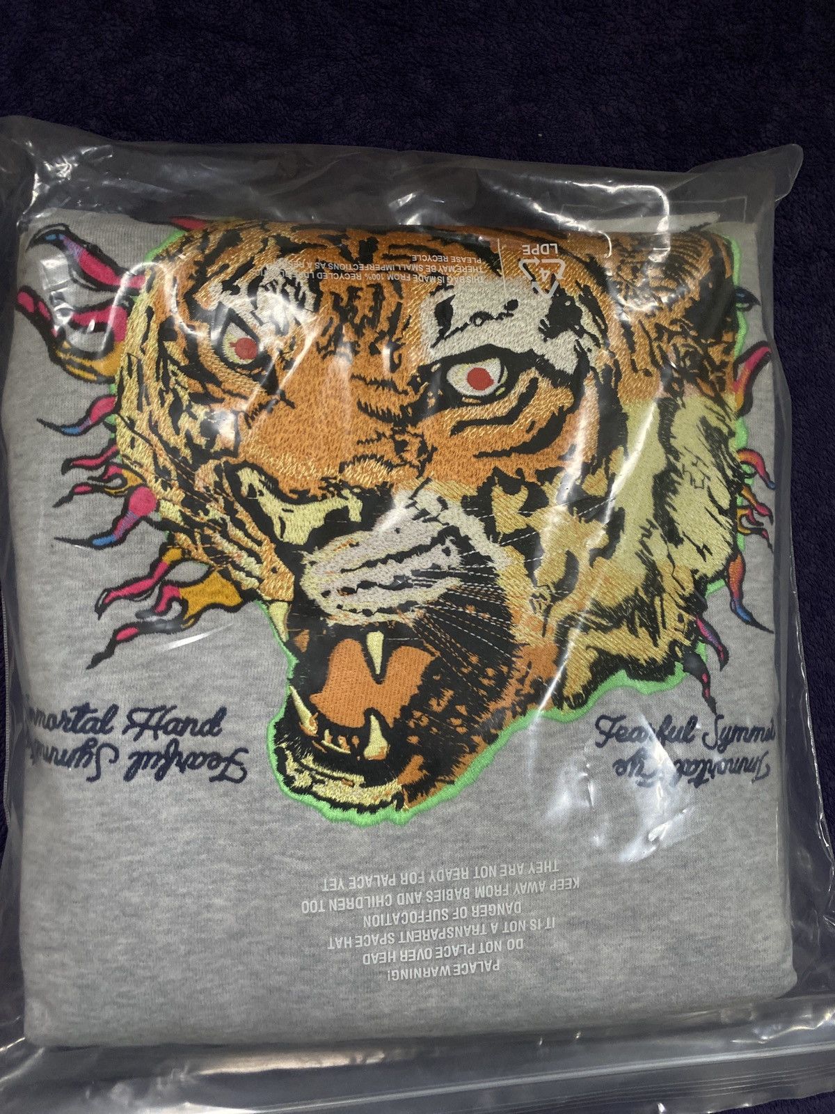 Palace × Vintage Palace Tora Tora Crew Grey Marl Size US XL / EU 56 / 4 - 4 Thumbnail