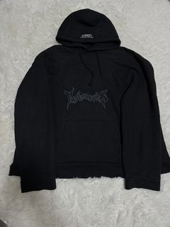 Vetements black 2024 metal hoodie