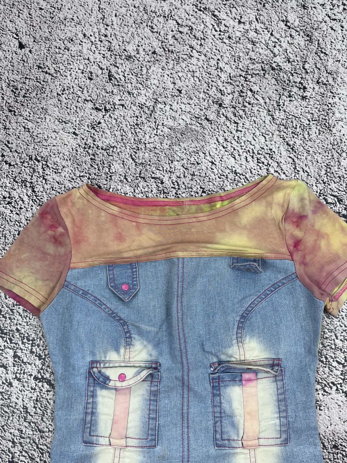 Japanese Brand Vintage Y2K Tye Die Japanese Short Sleeve T Shirt Top Size S / US 4 / IT 40 - 5 Thumbnail