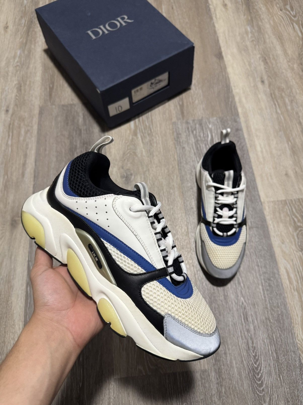 Dior Black white and blue Dior b22 Size US 9 / EU 42 - 1 Thumbnail