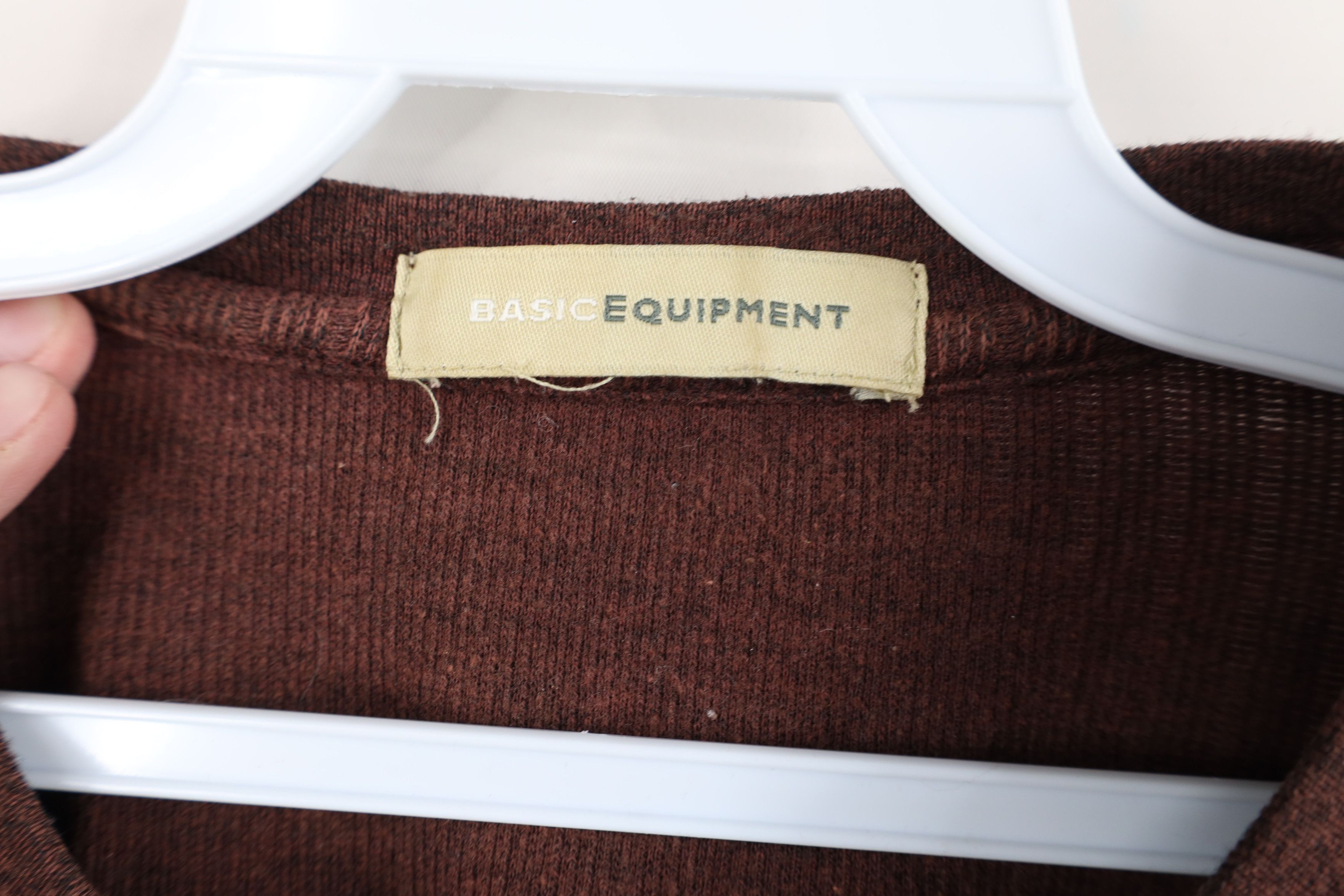 Vintage Vintage 90s Streetwear Blank Ribbed Knit Long Sleeve T-Shirt Size US L / EU 52-54 / 3 - 4 Thumbnail