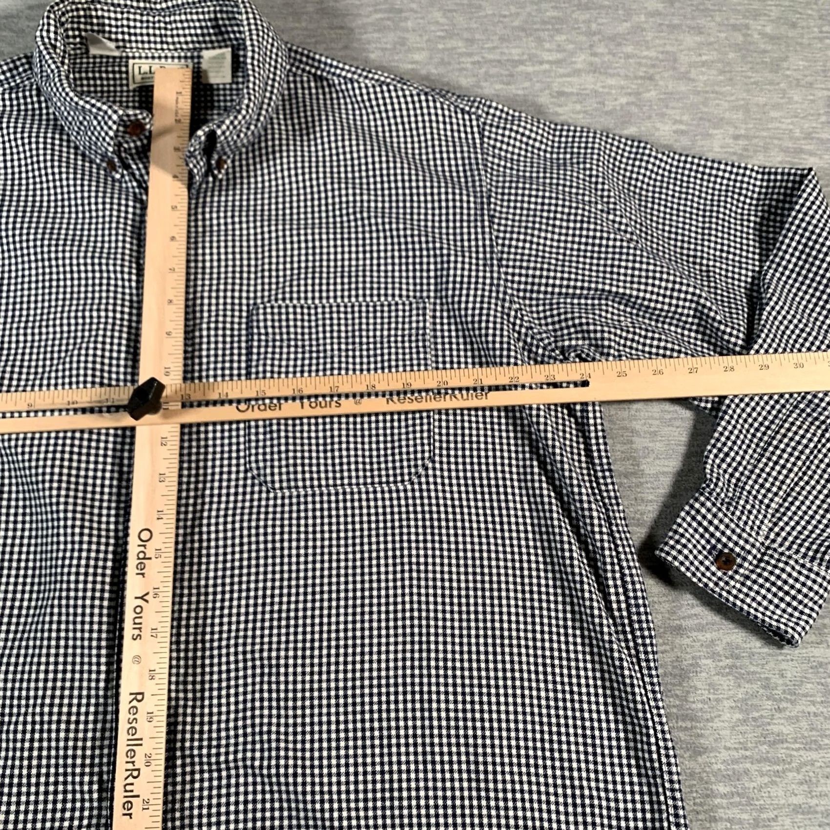Vintage LL Bean Northwoods Shirt Mens XL Flannel Blue White Check Button Down USA Size US XL / EU 56 / 4 - 7 Thumbnail