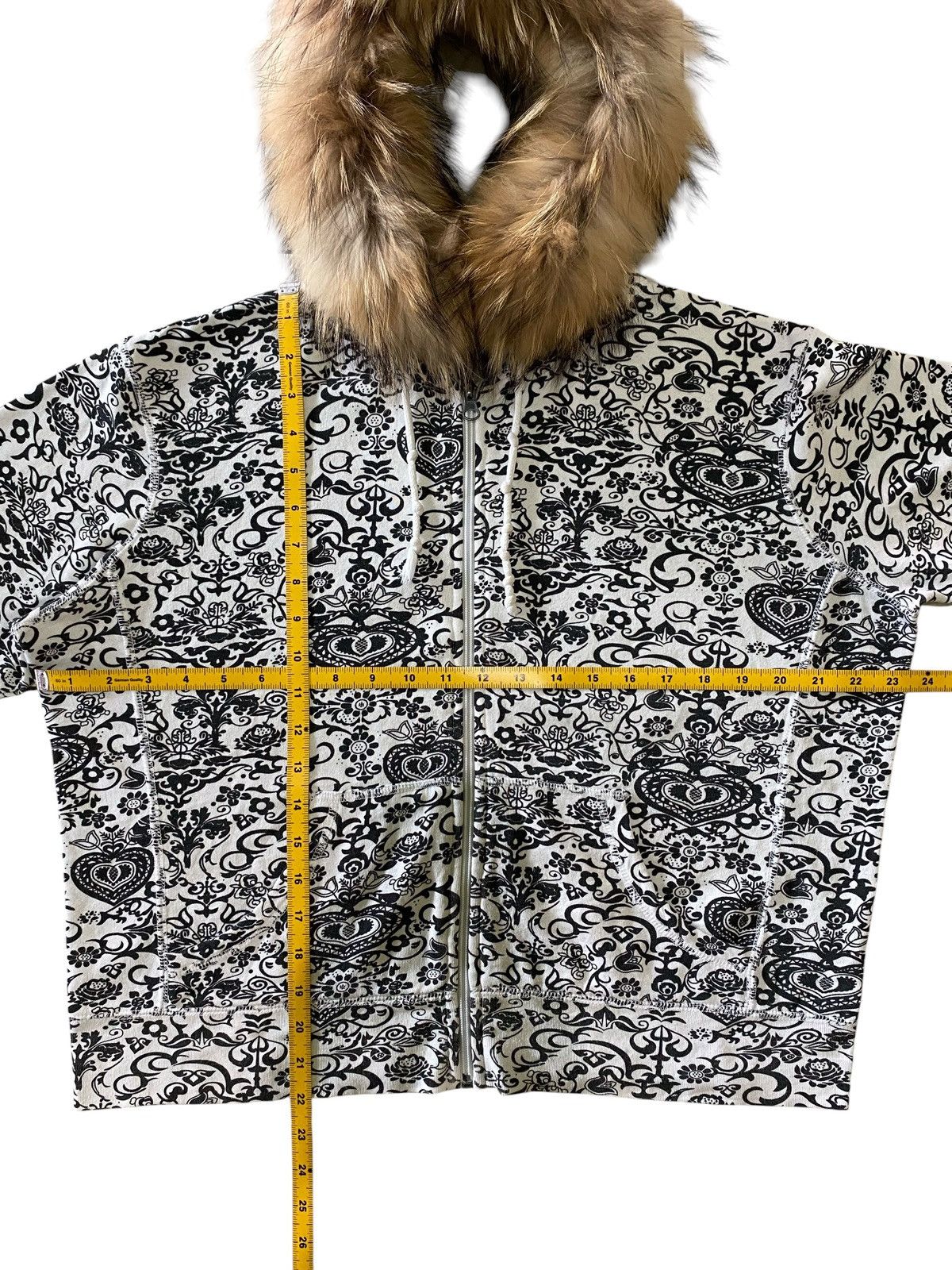 Japanese Brand Fur N.W.D Black White Paisley Full Zip Hoodie All Over Print Size L / US 10 / IT 46 - 15 Thumbnail