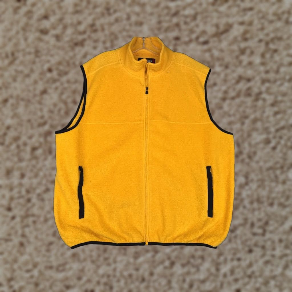 Vintage Winners Tech Vest Mens L Yellow Fleece Full Zip Sleeveless Outdoor Casual Clothing Size US L / EU 52-54 / 3 - 1 Thumbnail