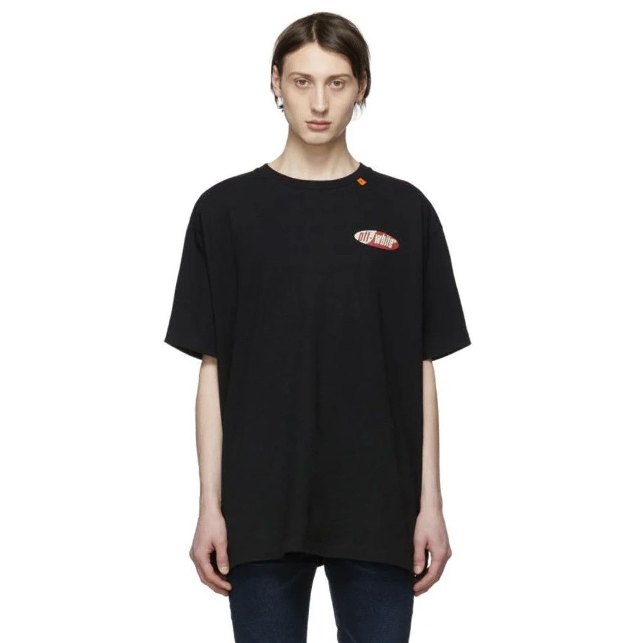 Off-White Men's Black & Red Oversized Split Logo T-shirt Size US S / EU 44-46 / 1 - 1 Thumbnail