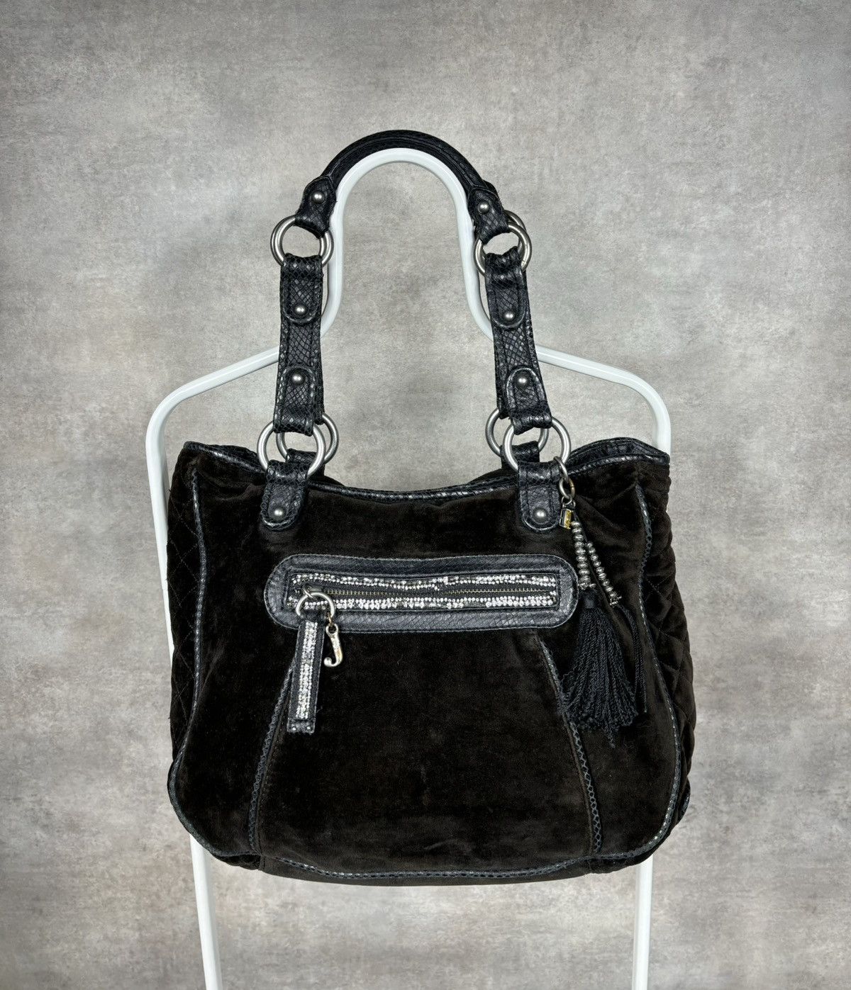 Juicy Couture Purse Made You Look Black Flap Handbag