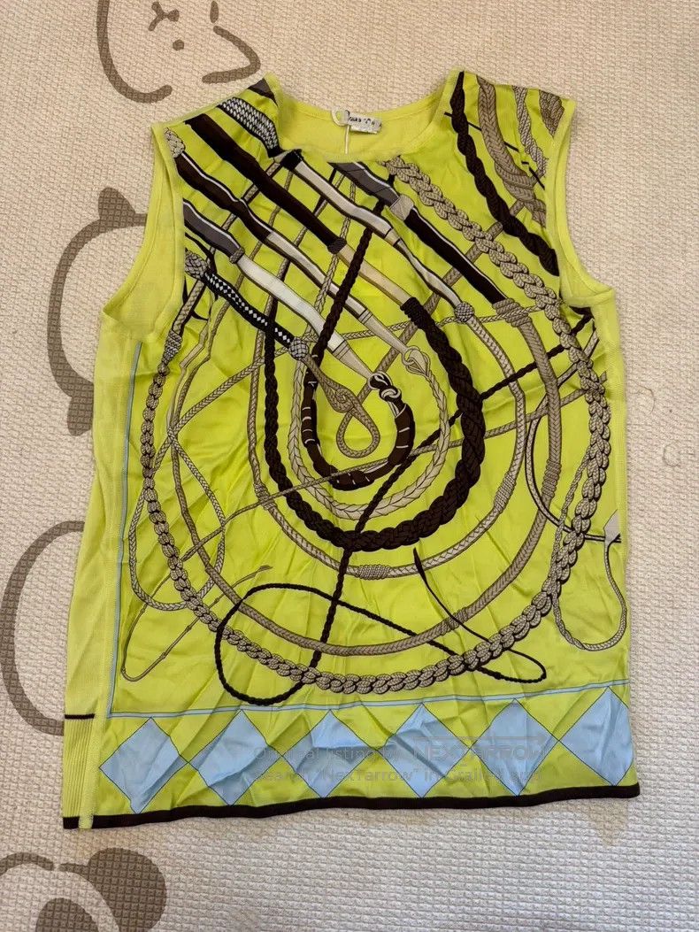 Hermes Hermes Silk women's sleeveless vest Size XXS / US 00 / IT 34 - 1 Thumbnail