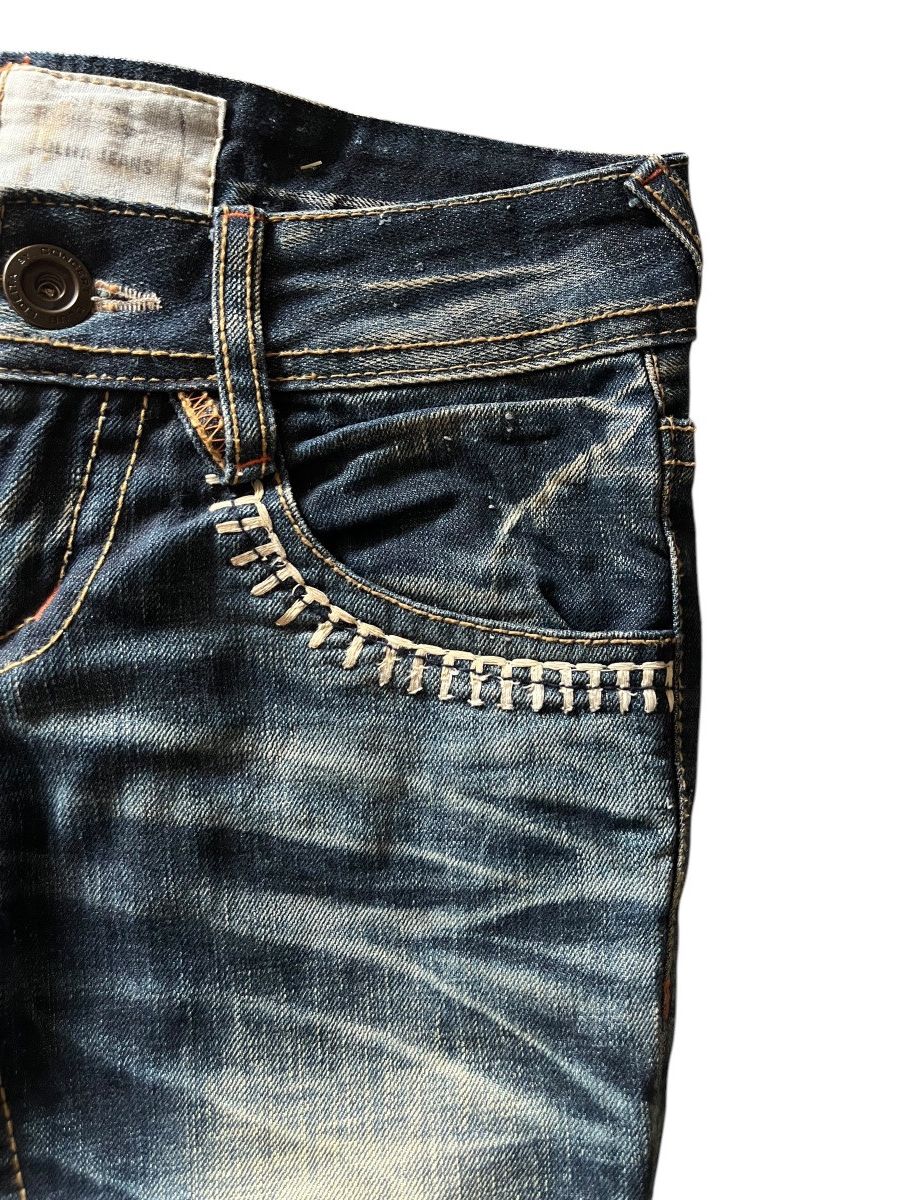 If Six Was Nine Lolita stitched Pocket Mud Washed Flared Jeans Size US 29 - 11 Thumbnail