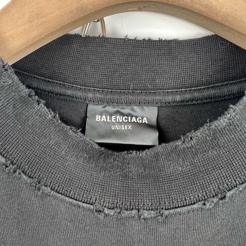 Balenciaga Balenciaga Black rhinestone logo before and after making o Size US S / EU 44-46 / 1 - 5 Thumbnail