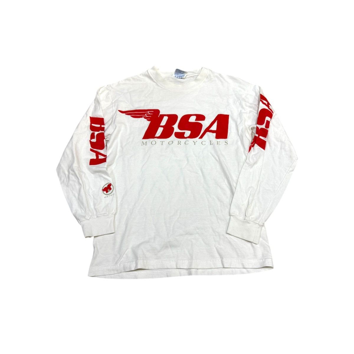 Vintage Vintage 90s BSA Motorcycles Longsleeve Shirt Harley Davidson Size US S / EU 44-46 / 1 - 1 Thumbnail