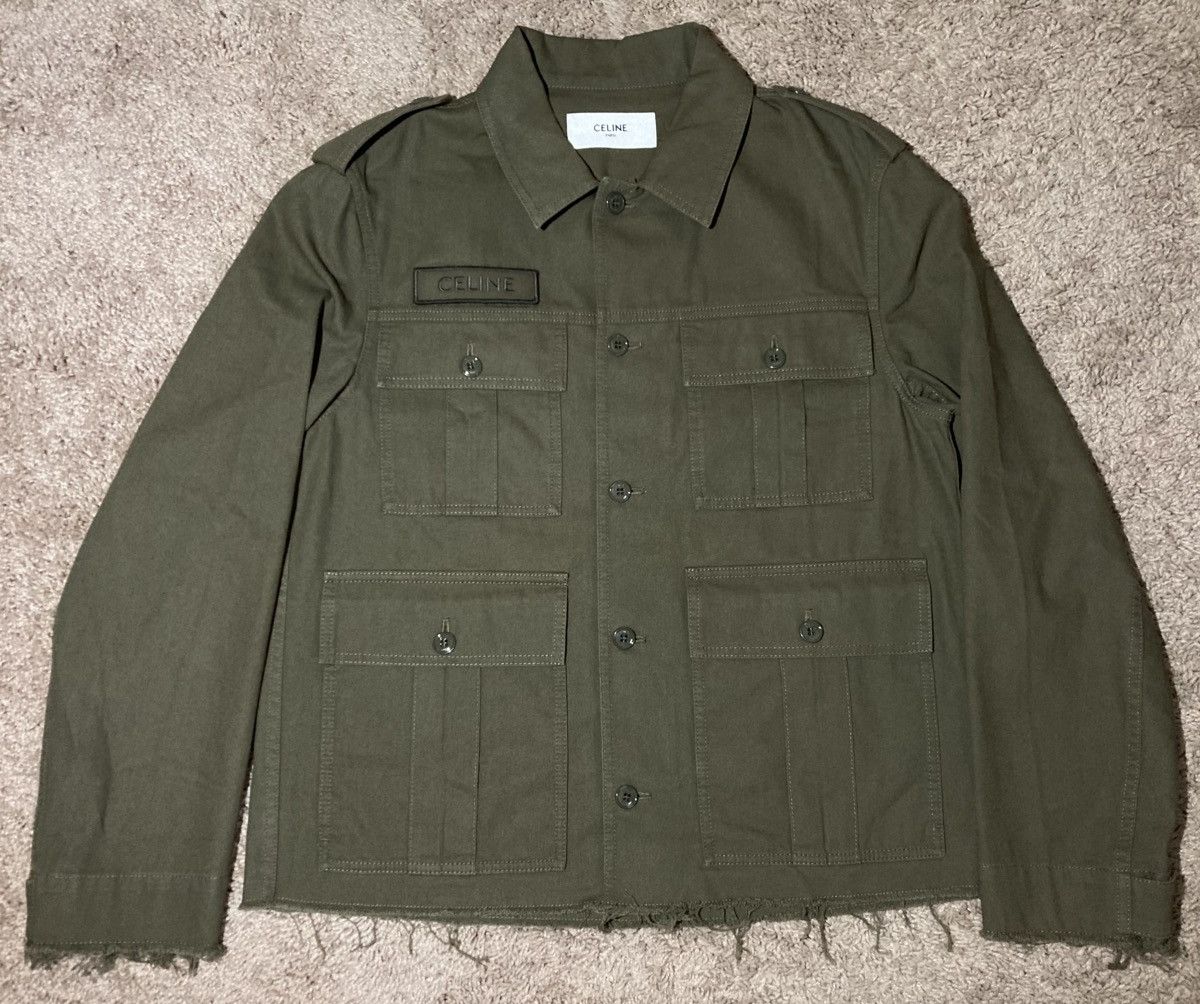 Celine SS24 Celine Saharienne Military Jacket 46 2024 Hedi Slimane Size US S / EU 44-46 / 1 - 1 Thumbnail