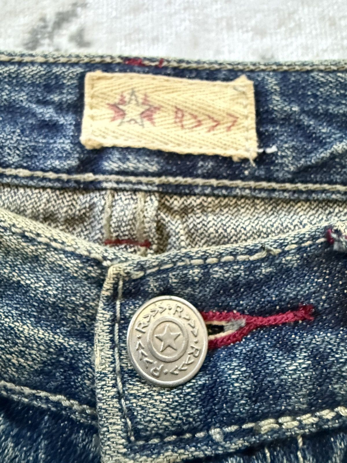 Japanese Brand R 45rpm Mud Wash Honeycomb Distressed Flared Jeans Size US 28 / EU 44 - 23 Thumbnail