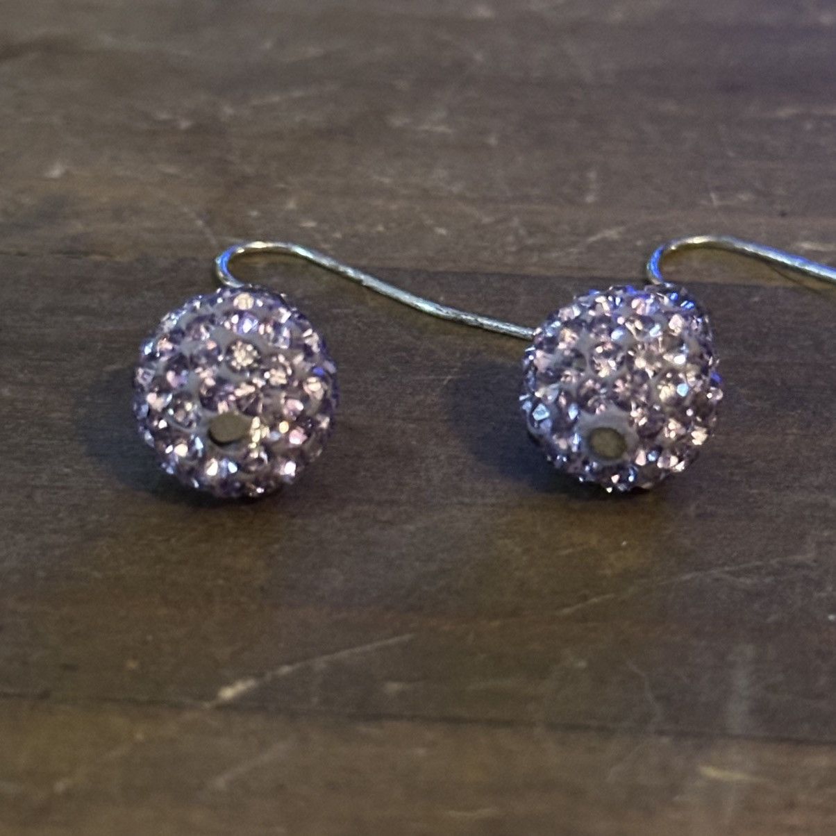 Other Purple paved crystal ball dangle earrings Size ONE SIZE - 3 Thumbnail