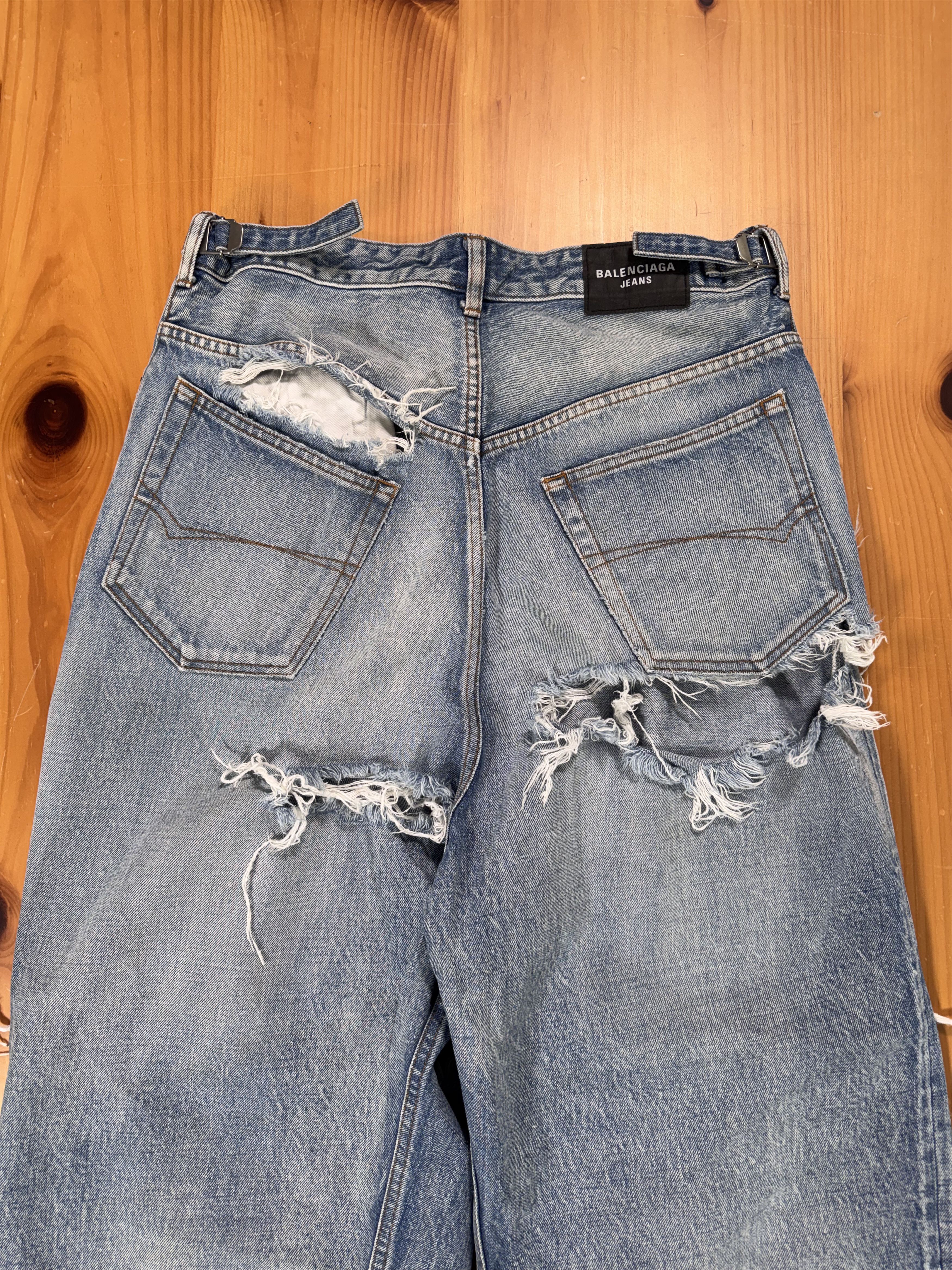 Balenciaga SS23 Runway Baggy Skater Balenciaga Mud Show Ripped Jeans Size US 34 / EU 50 - 7 Thumbnail